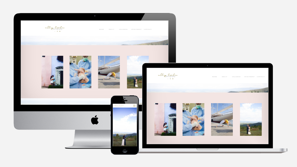 Photographers website design, Showit5