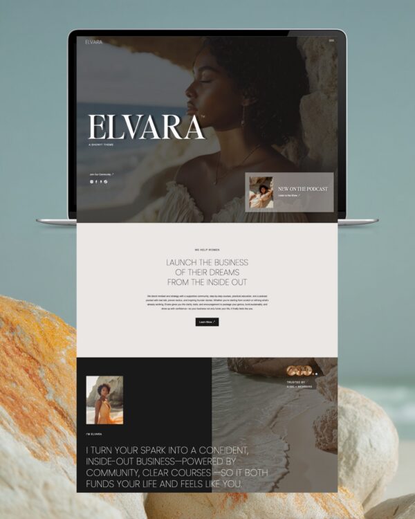 Elvara Coach or educators showit website template