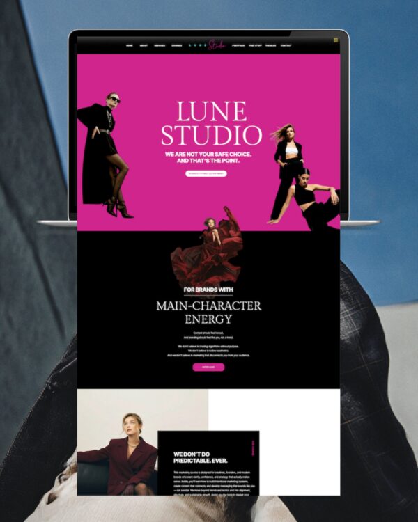 Lune Studio Showit Website Template