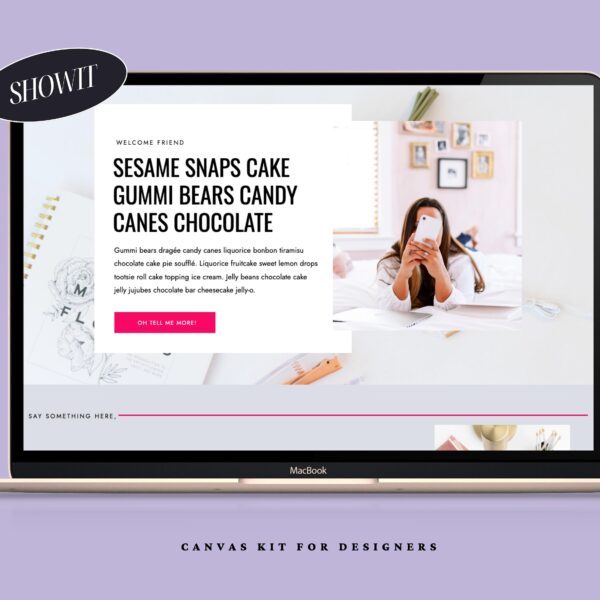 Huge Showit Template Canvas Kit for Designers with Commercial Rights