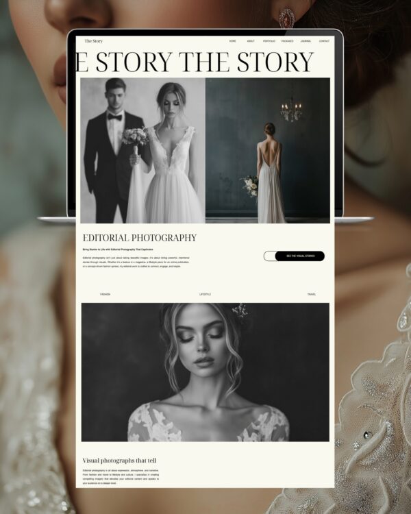 The Story photographer showit template
